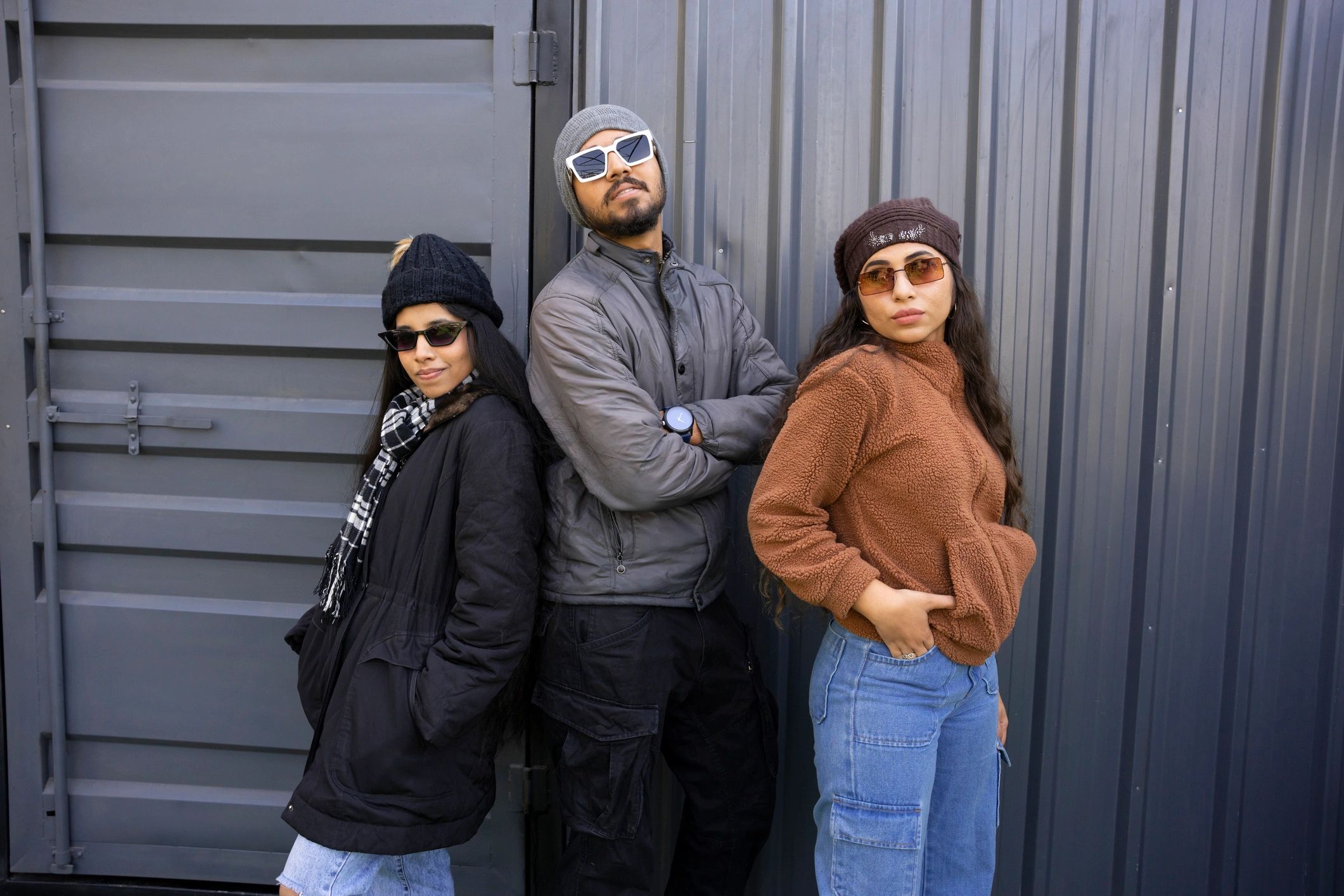 trendy fashion streetwear models urban